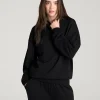 Havenluve Jet Black Veltrixa Relaxed Fit Hoodie and Cuffed Jogger Pants Set