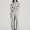 Heather Gray Zenvoria Relaxed Crewneck Sweatshirt Wide Leg Pants Set Havenluve 1 - havenluve